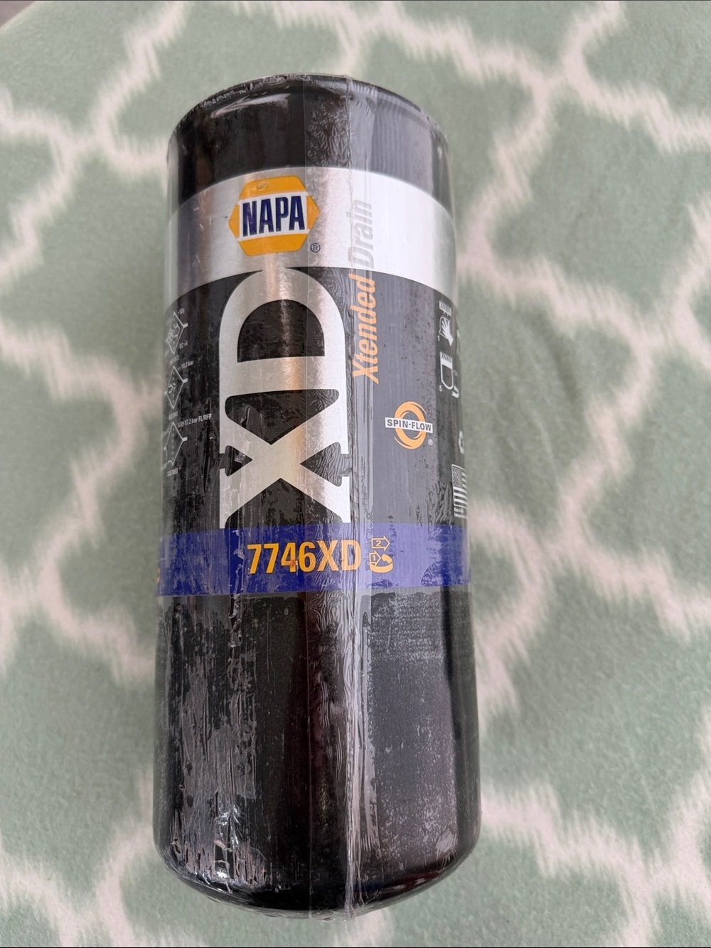 NEW NAPA 7746XD Xtended Drain Spin-Flow Oil Filter - Black